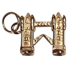 9K Yellow Gold London Bridge Charm #25552