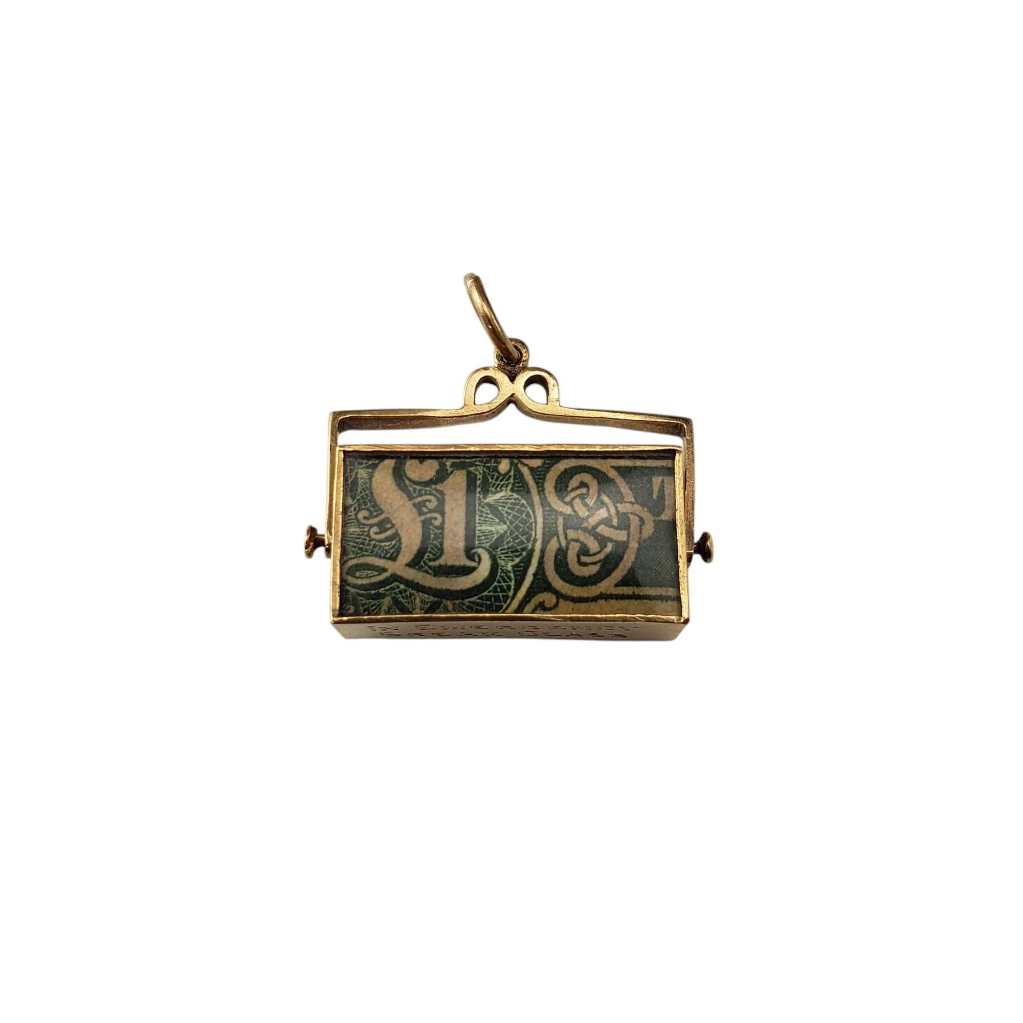 9K Yellow Gold Mad Money "In Emergency Break Glass" Charm #20923