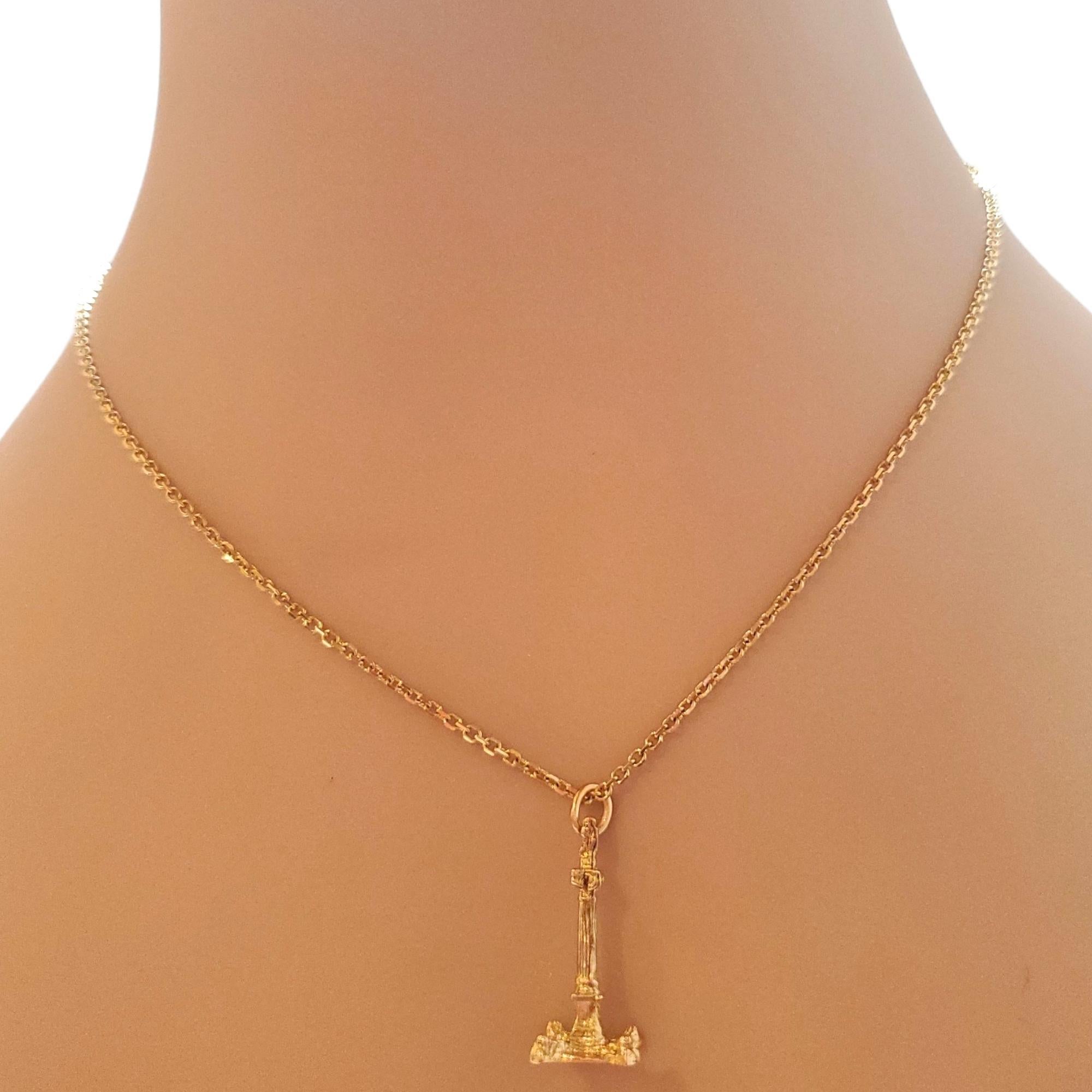 9K Yellow Gold Nelsons Column Charm #18013 For Sale 3
