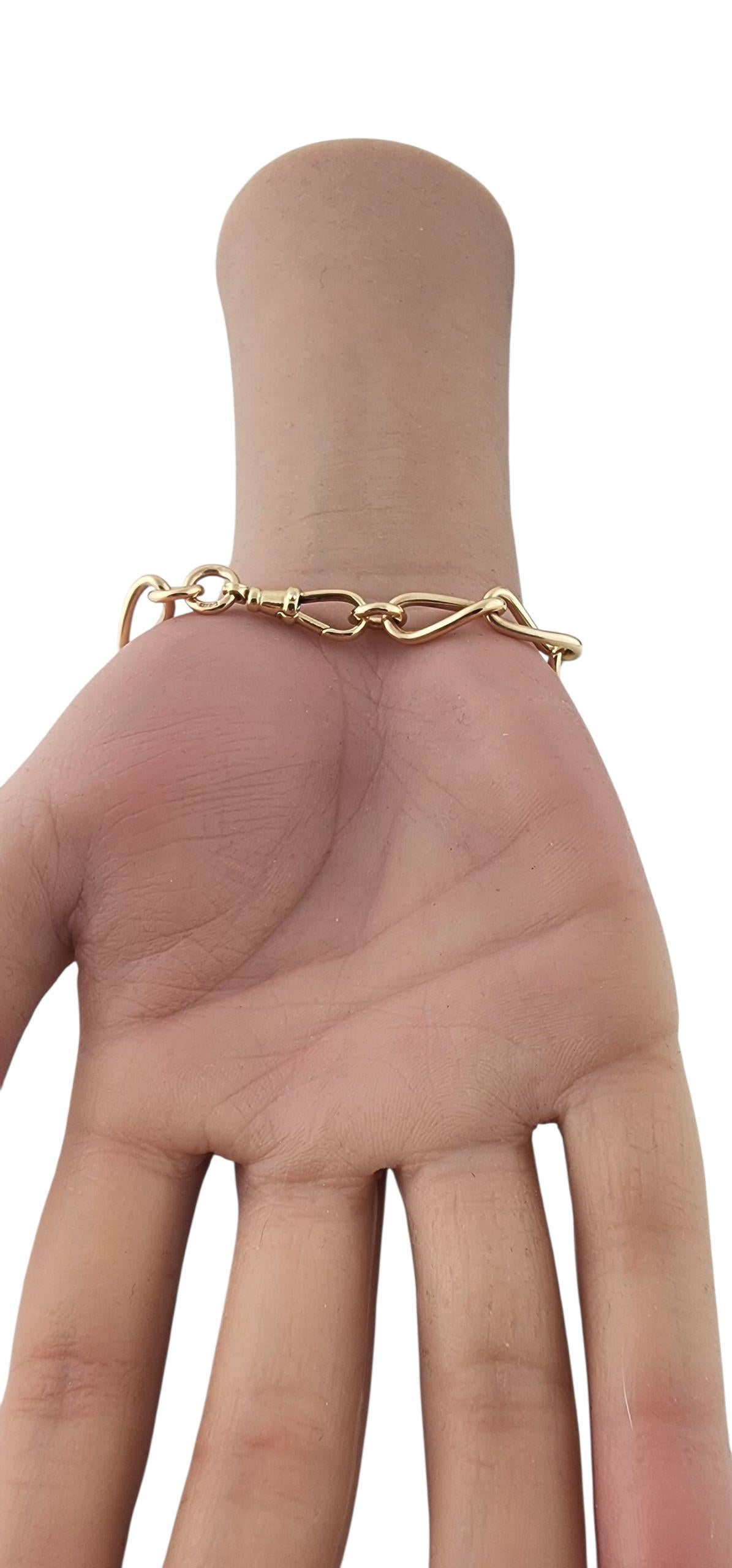 Donna Bracciale da tasca con orologio da tasca a maglie ovali ritorte in oro giallo 9k #23127 in vendita