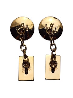 Gemelli con testa di lupo in oro giallo 9 carati #25704