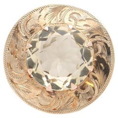 9KT Gold Scottish Brooch With Zircon