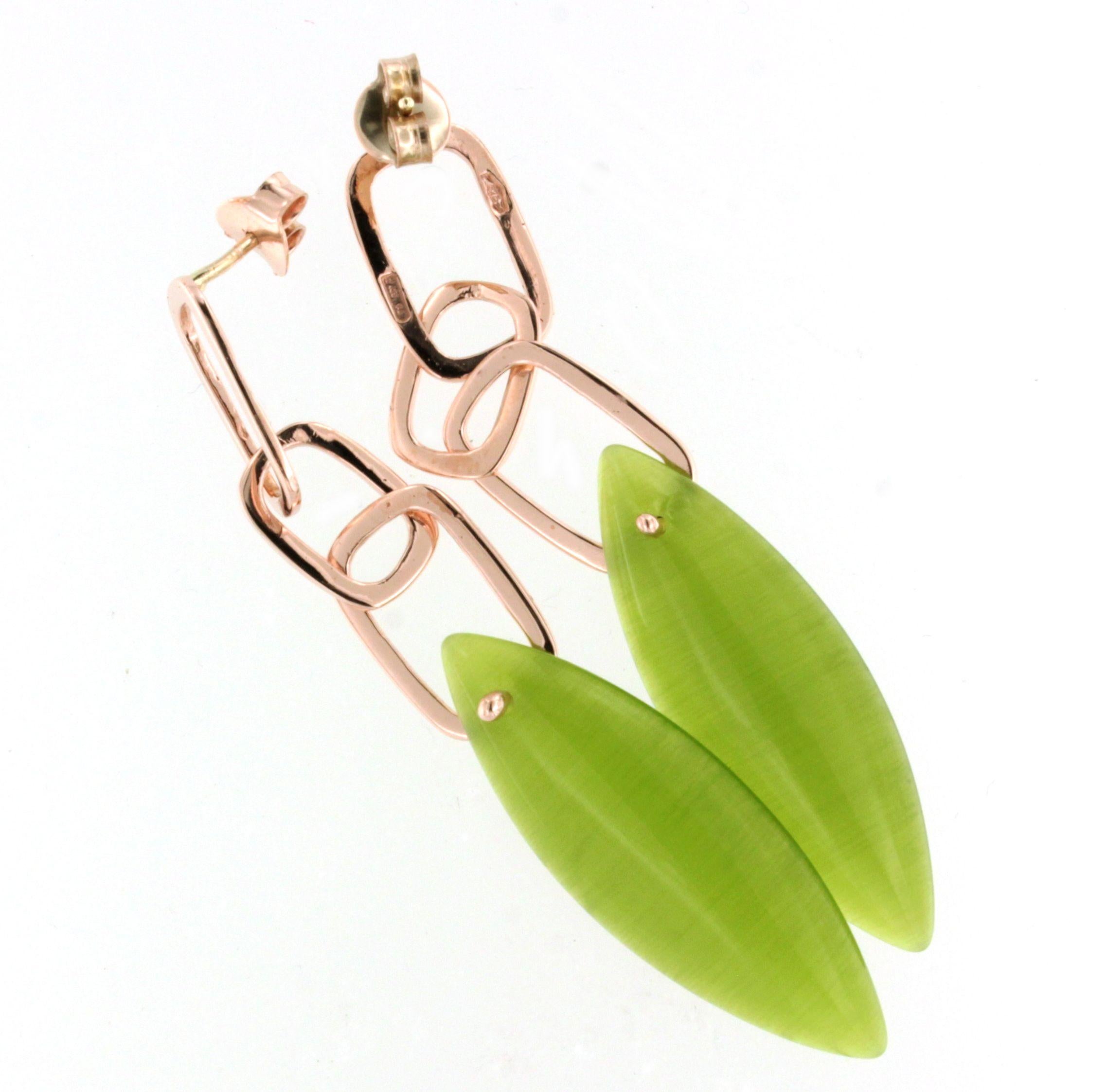 Orecchini in oro rosa 9Kt Greene & Greene Stone Moderna Moda Contemporanea Designs In condizioni Nuovo in vendita a GALLARATE, IT