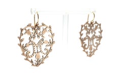 9Kt Rose Gold Laurent Gandini Exvoto Heart Earrings