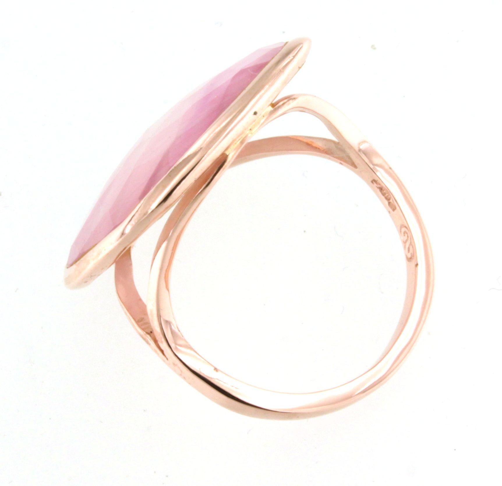 Women's or Men's 9Kt  Rose Gold Natural Double Stones Fashion Cocktail Engagement Modern Ring For Sale