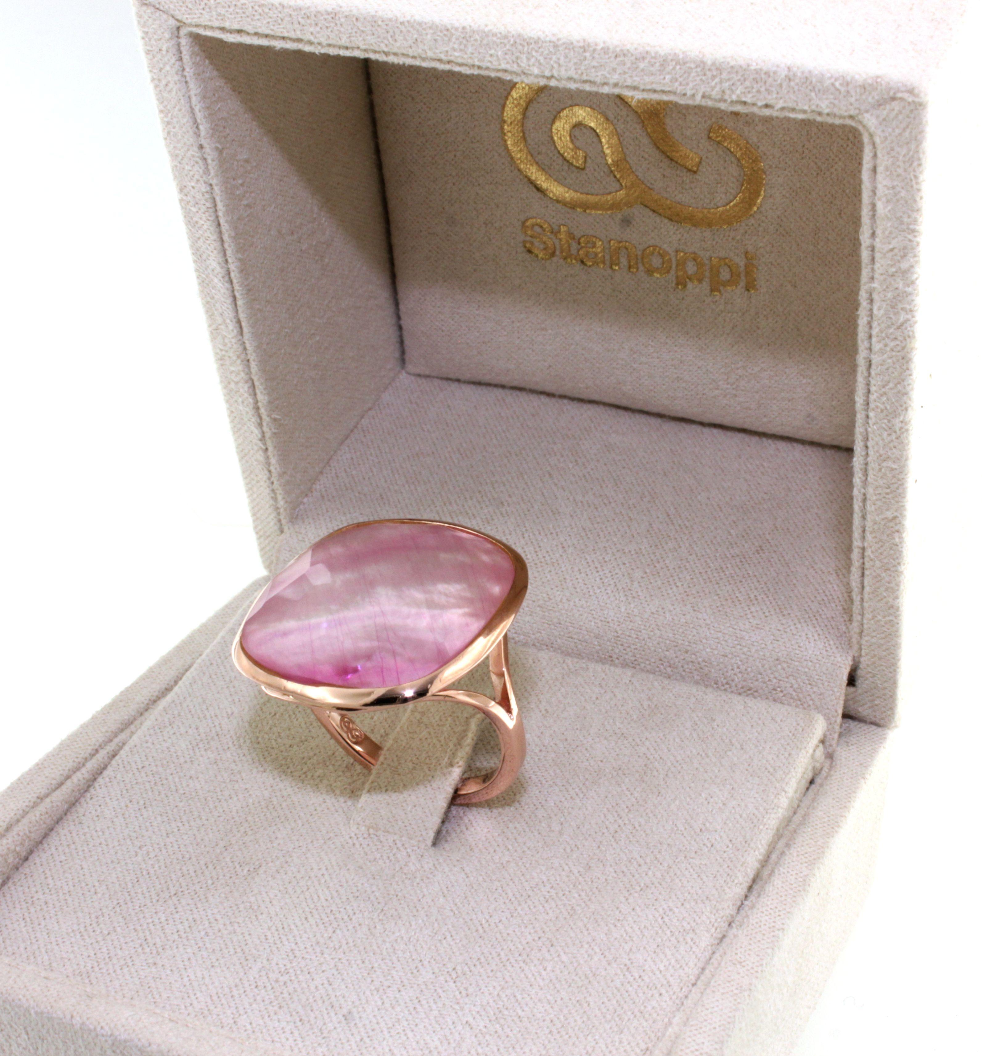 9Kt  Rose Gold Natural Double Stones Fashion Cocktail Engagement Modern Ring For Sale 3