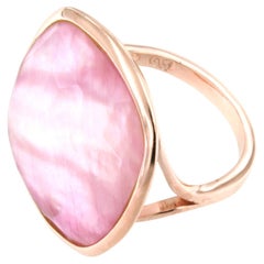 9Kt  Rose Gold Natural Double Stones Fashion Cocktail Engagement Modern Ring