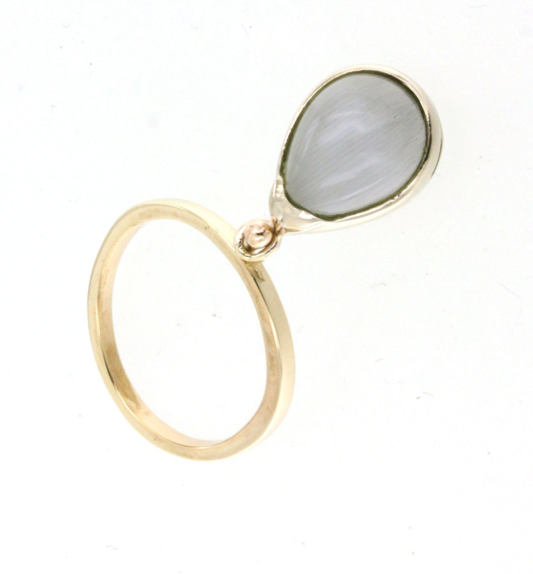 9Kt Rose Gold Quartz Fashion Amazing Cocktail Modern Contemporaney Classic Ring For Sale 4