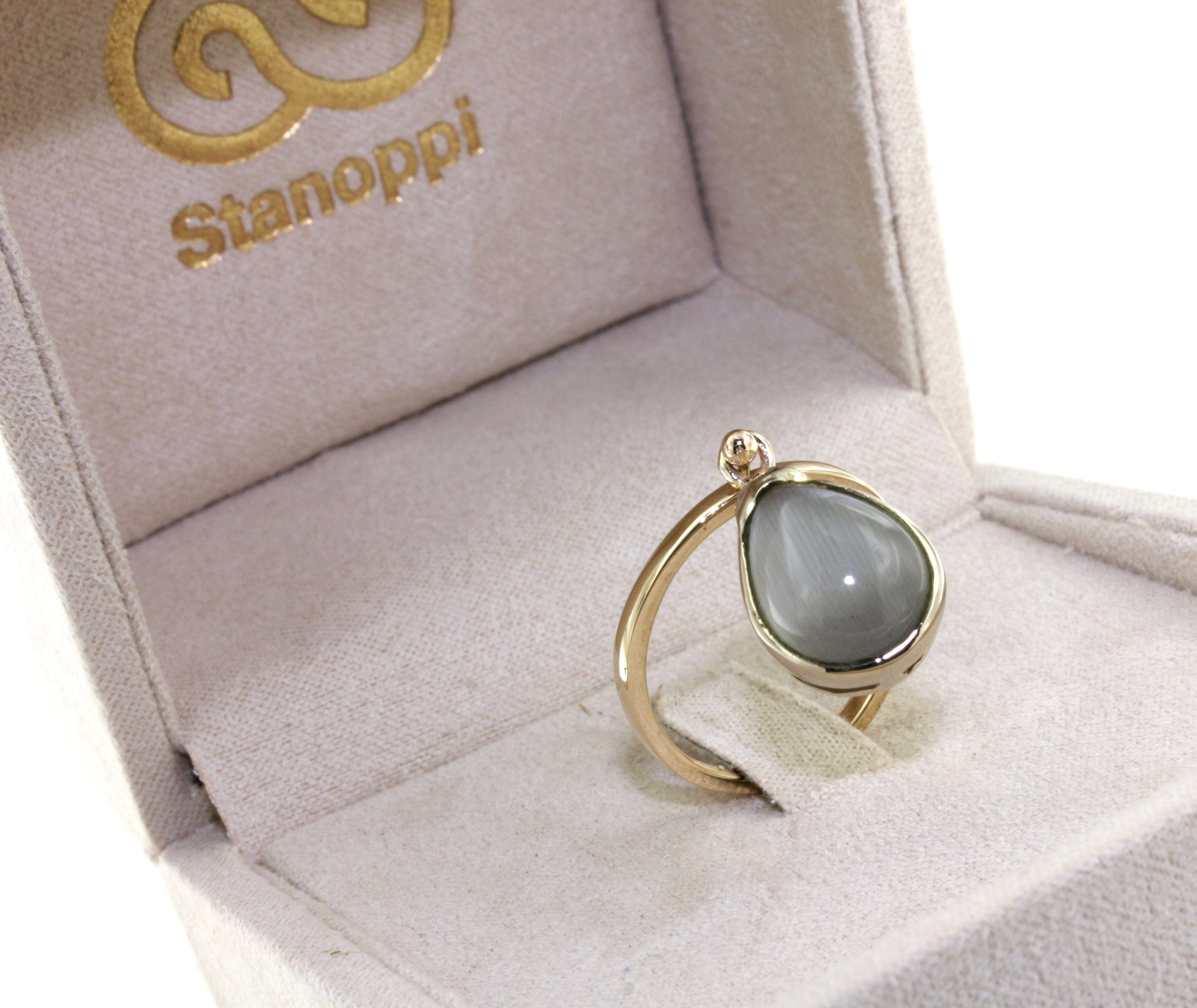 9Kt Rose Gold Quartz Fashion Amazing Cocktail Modern Contemporaney Classic Ring For Sale 6