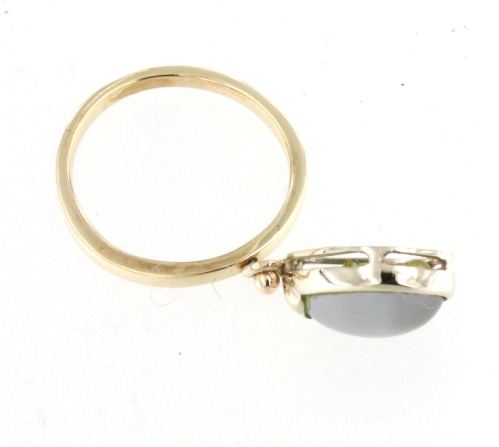 9Kt Rose Gold Quartz Fashion Amazing Cocktail Modern Contemporaney Classic Ring For Sale 3