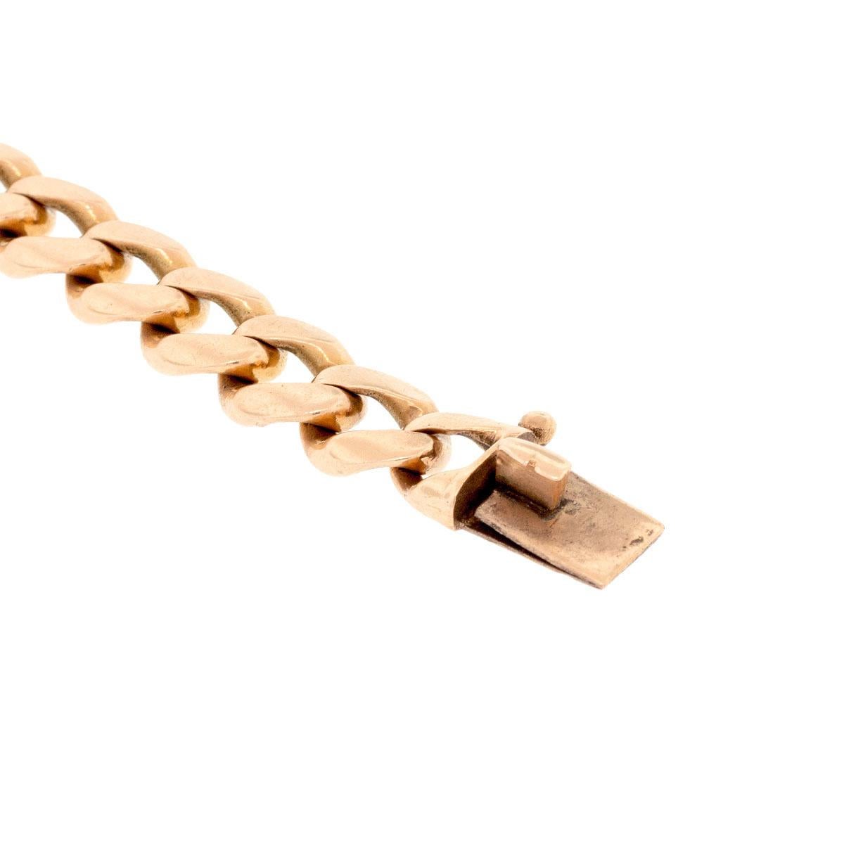 9mm 9 inch Cuban Link Chain Bracelet 18 Karat For Sale 2