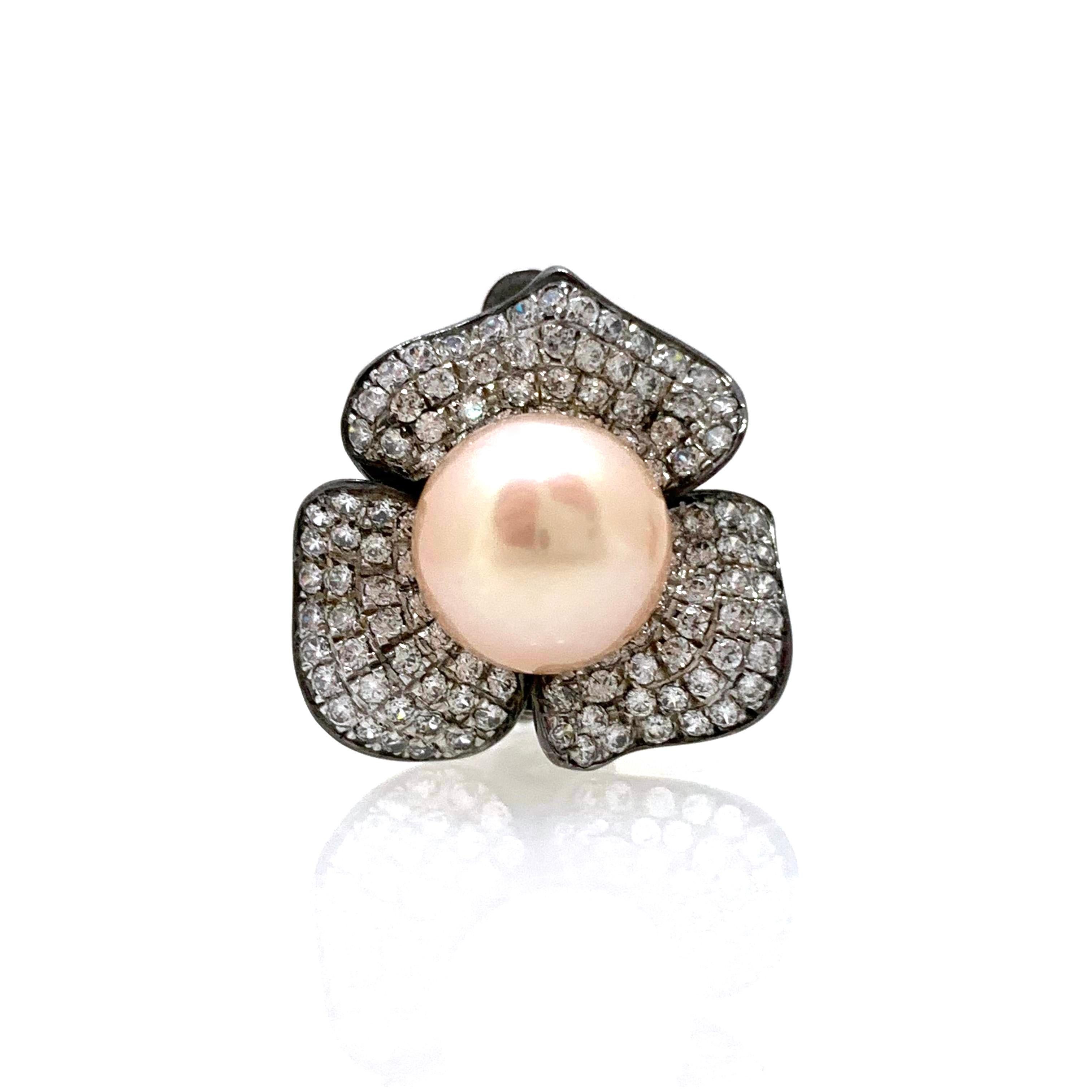 black pearl clip on earrings