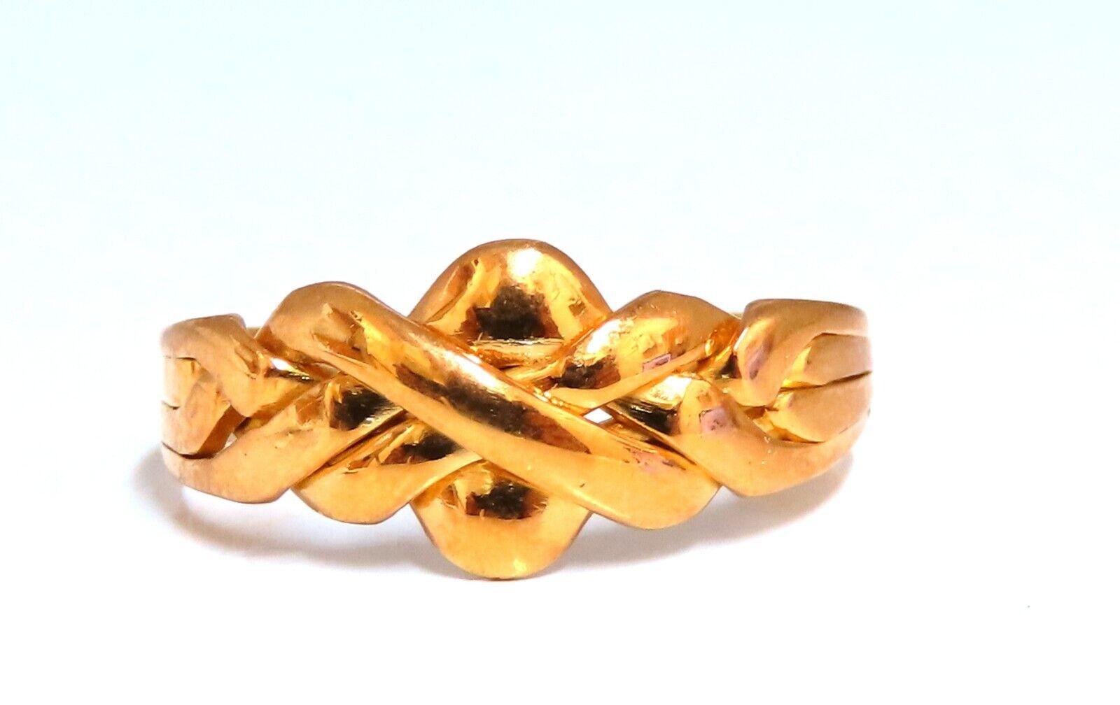 Bague à anneau néoclassique en or 18 carats avec tressage entrelacé modulaire Neuf - En vente à New York, NY