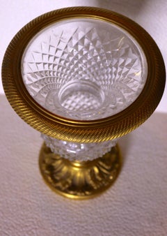 19th Century Baccarat Ormolu Bronze Vase