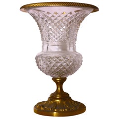 19th Century Baccarat Ormolu Bronze Vase