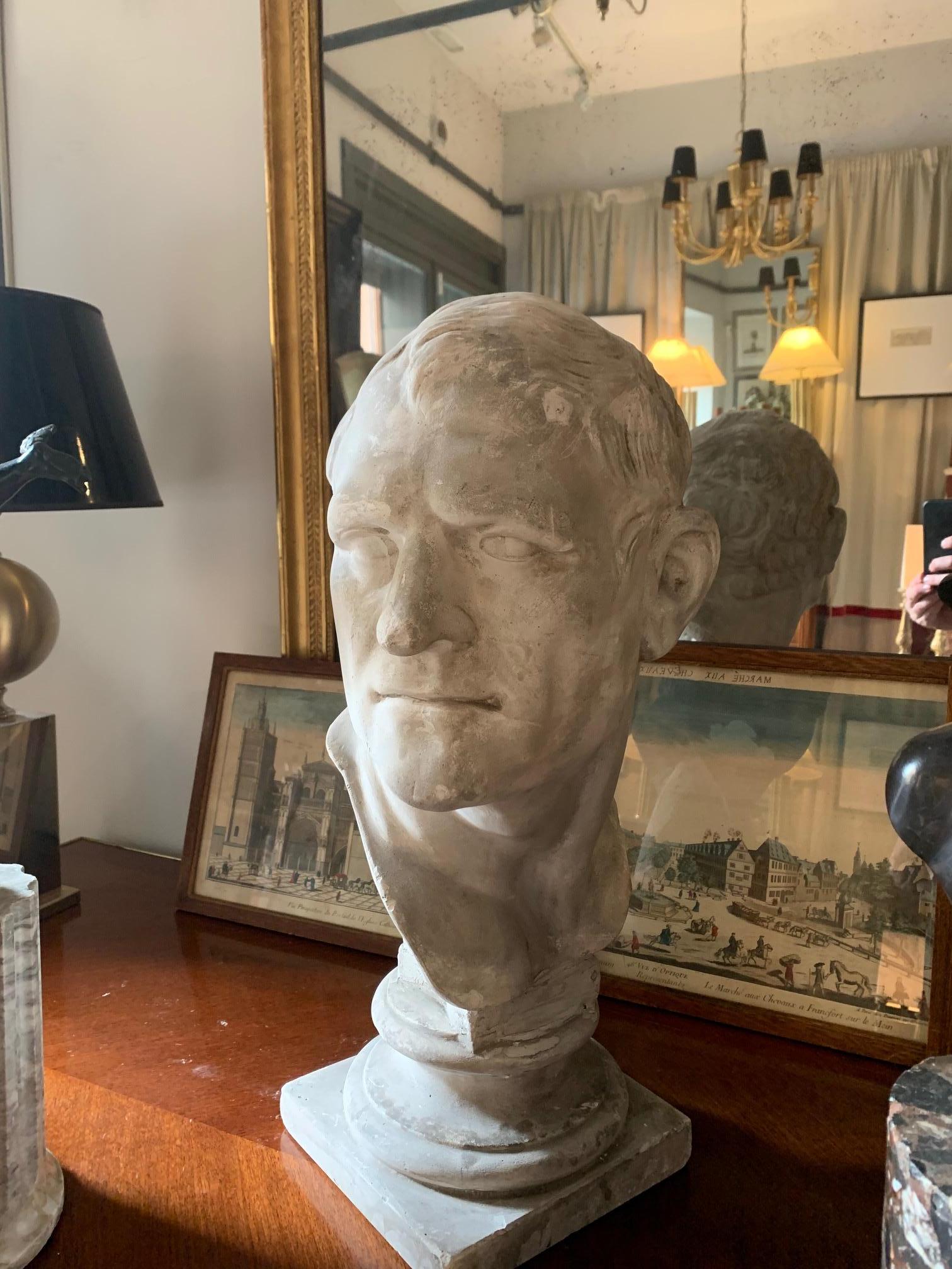 20th Century Academy Plaster Bust "Demostenes" at 1stDibs plaster