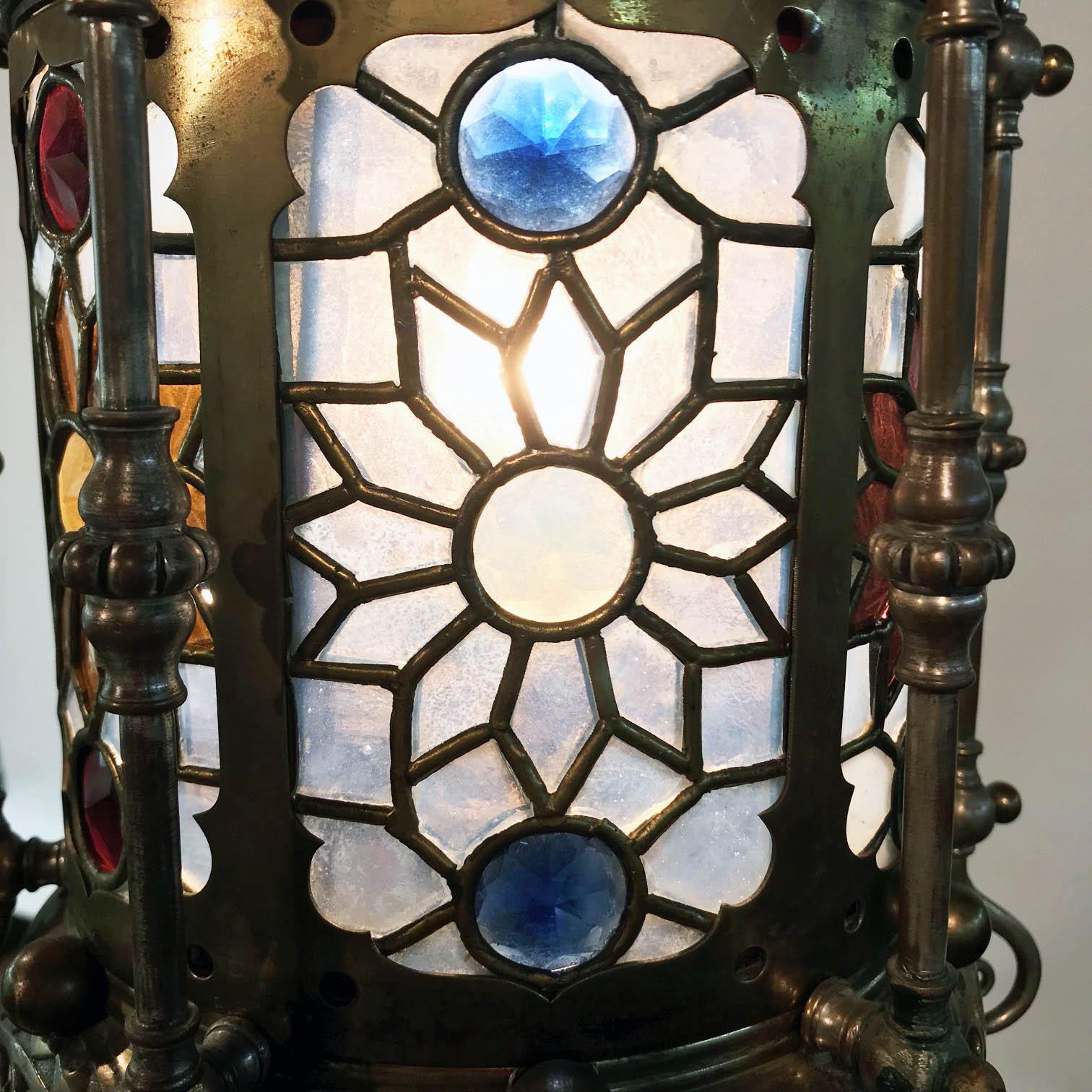 French Orientalist Gasolier Lantern  For Sale