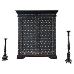 !9th Century Painted Italian Linen Press