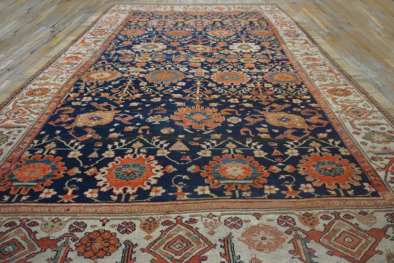 19th Century Persian Bibikabad Carpet with Harshang Pattern ( 10'7