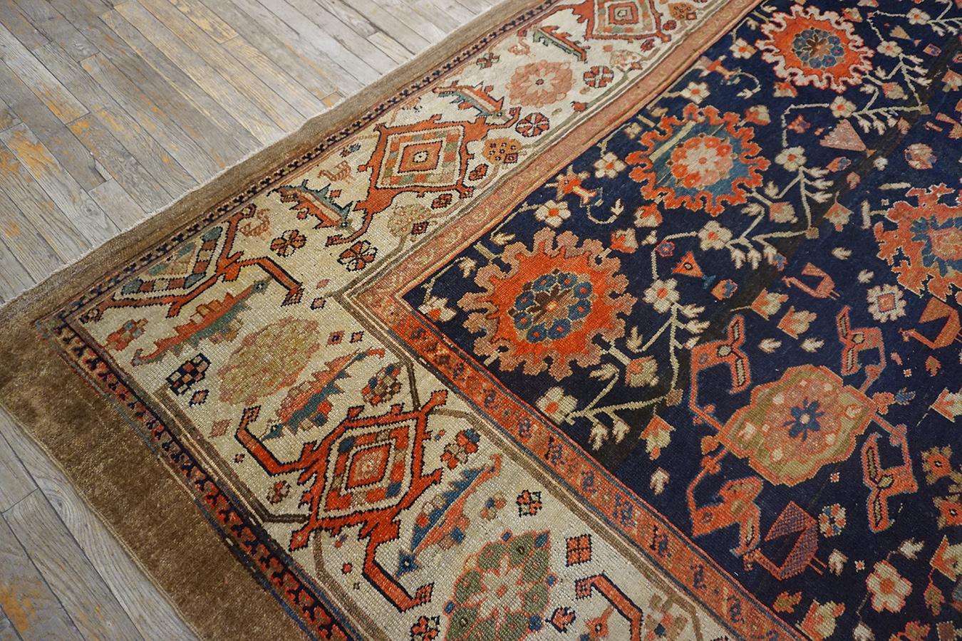 Late 19th Century 19th Century Persian Bibikabad Carpet with Harshang Pattern ( 10'7