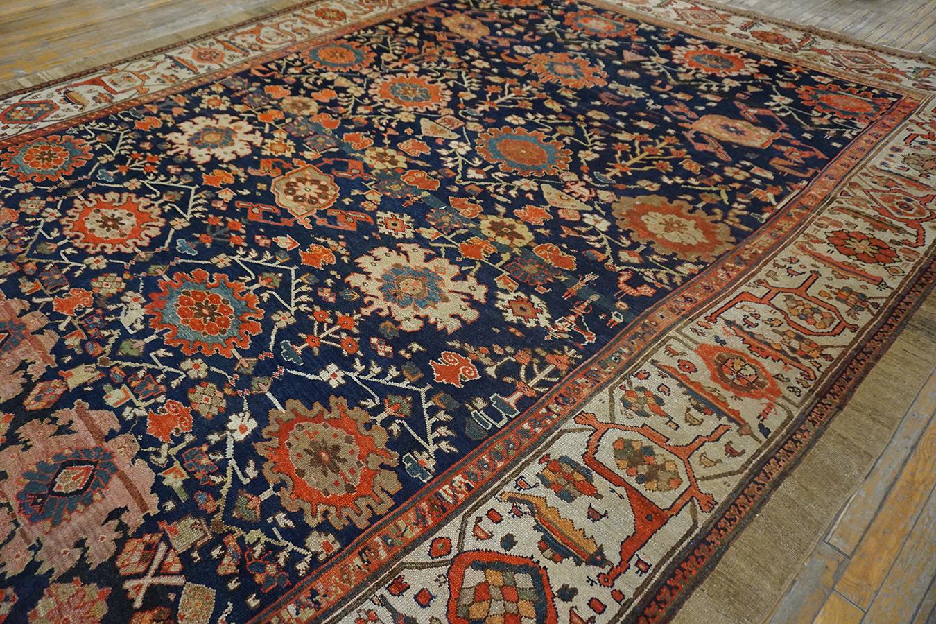 19th Century Persian Bibikabad Carpet with Harshang Pattern ( 10'7