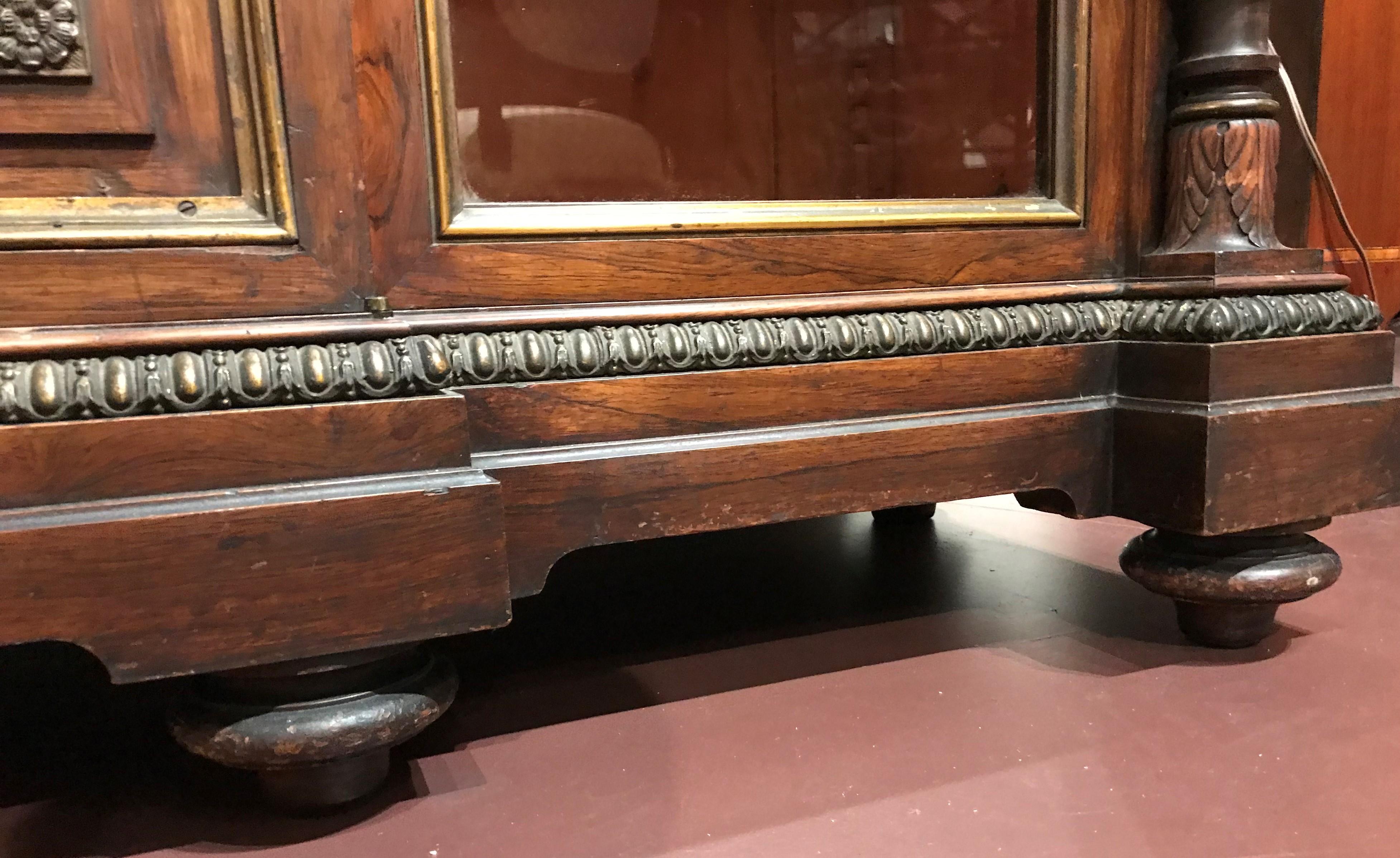 19th Century Rosewood and Ormolu Credenza with Conforming Marble Top 8