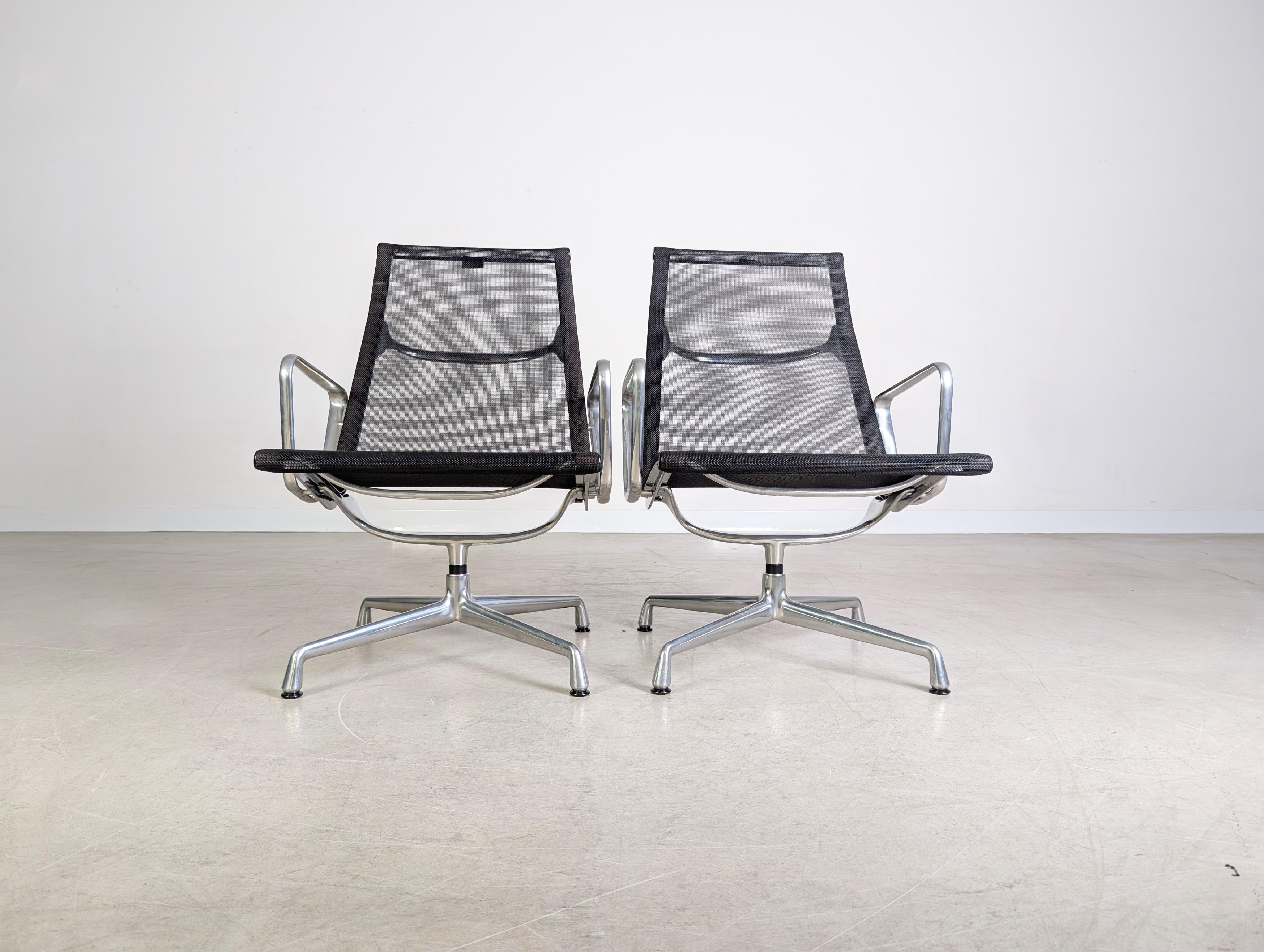9x Original Vitra EA 115 Sessel Charles & Ray Eames Netz Mesh Posmoderno en venta