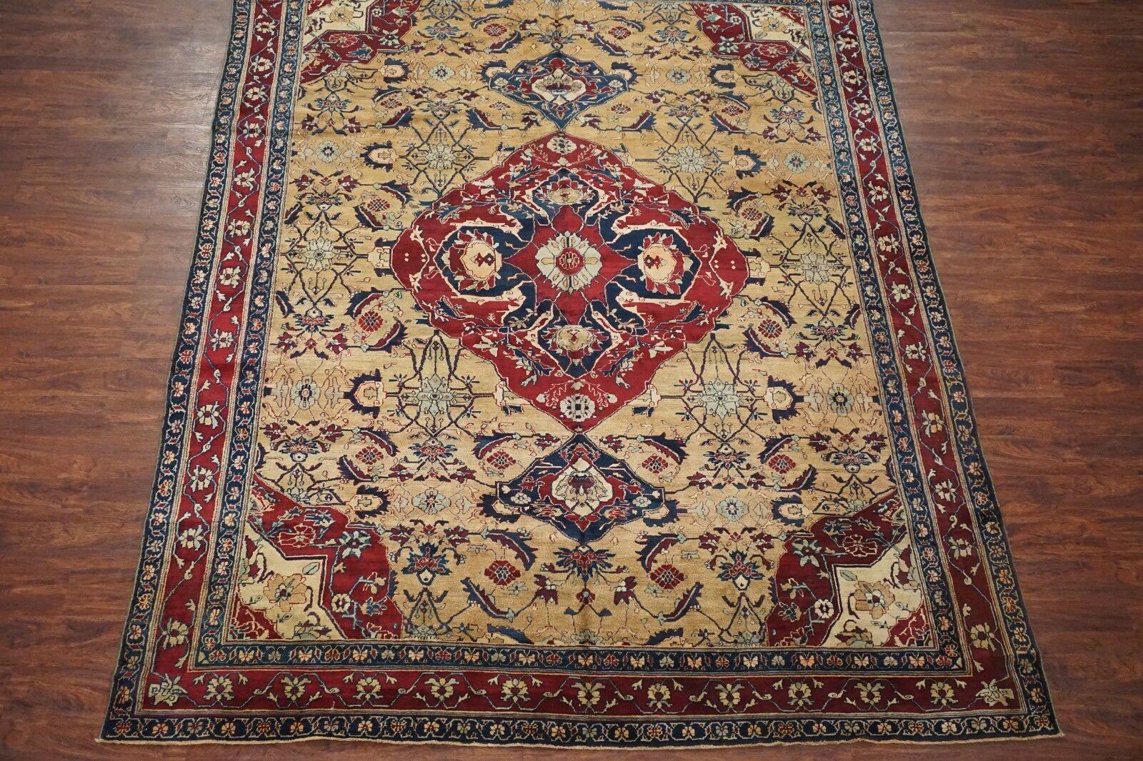 Hand-Knotted Antique Indian Agra For Sale