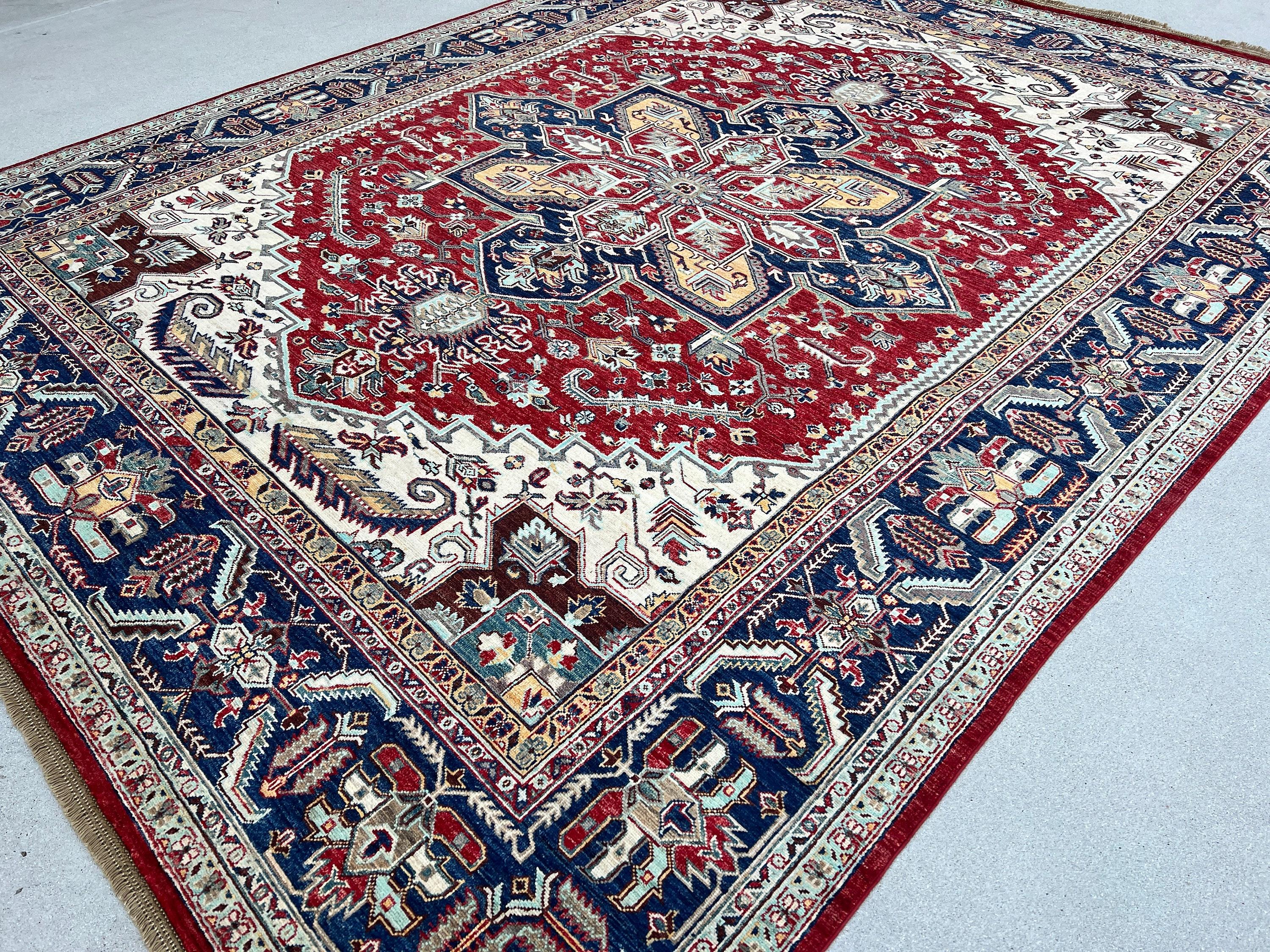 9x11 Hand-Knotted Afghan Rug Premium Hand-Spun Afghan Wool Fair Trade In New Condition For Sale In San Marcos, CA