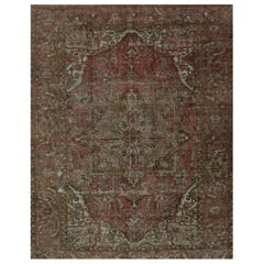 9x11 Hand Knotted Used Area Rug Wool Geometric Design