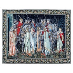 9x11 Vintage Monumental Medieval French Tapestry Lady Unicorn Millefleur
