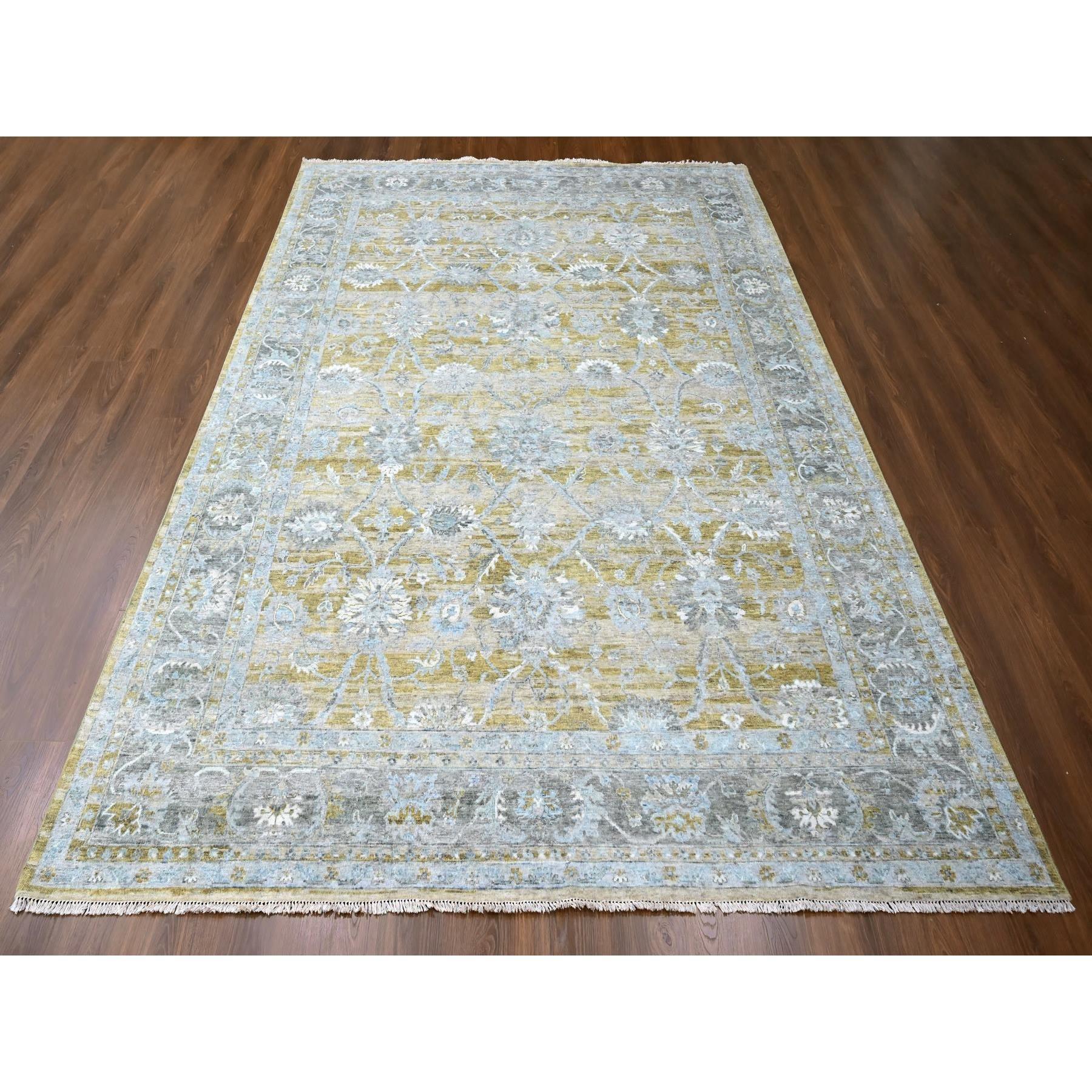 Biscotti Brown, Distressed with Abrash, Persiano anticato con disegno Ziegler Mahal, Ossidato, Zero Pile, Rasato basso, 100% Lana, Annodato a mano, Tappeto orientale
Materiali primari: Lana
Lattice: No Pile 
altezza: 0,25 pollici
Stile: