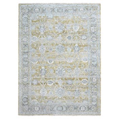 9'x11'10" Biscotti Brown Abrash Antiqued Persian Hand Knotted Pure Wool Rugs (Tappeto persiano annodato a mano)