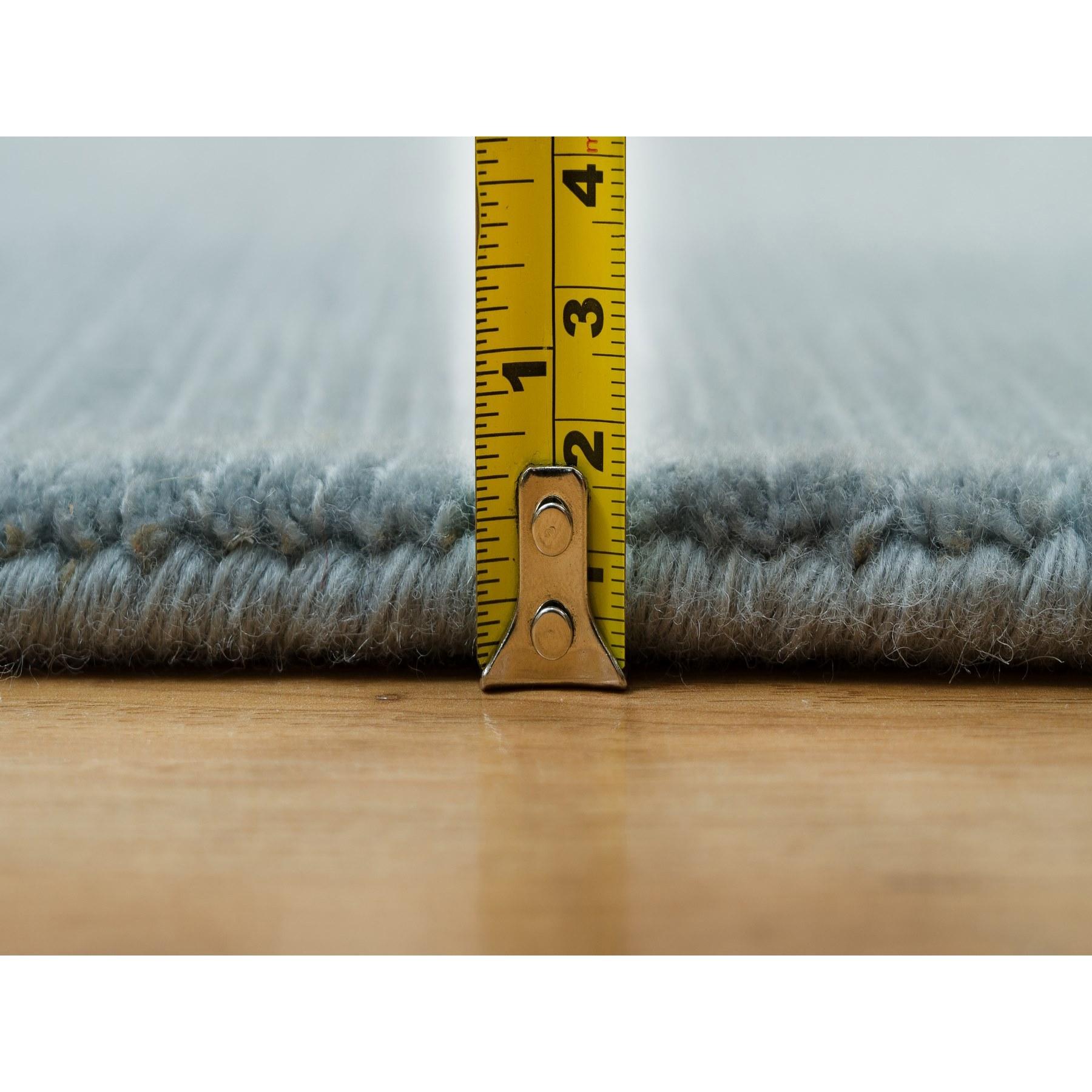 Tappeto orientale in lana e seta vegetale annodato a telaio grigio 9'x11'10