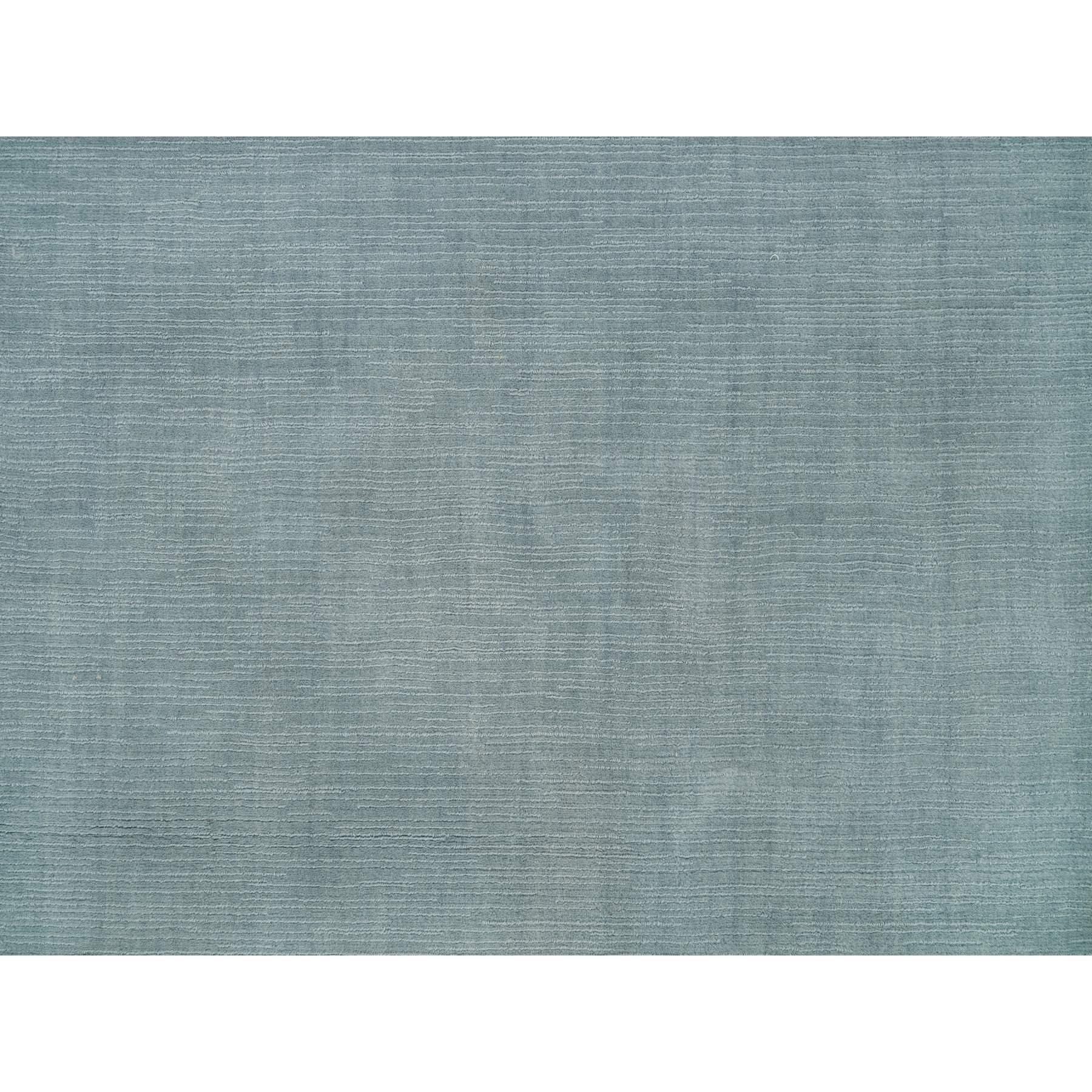 Lana Tappeto orientale in lana e seta vegetale annodato a telaio grigio 9'x11'10