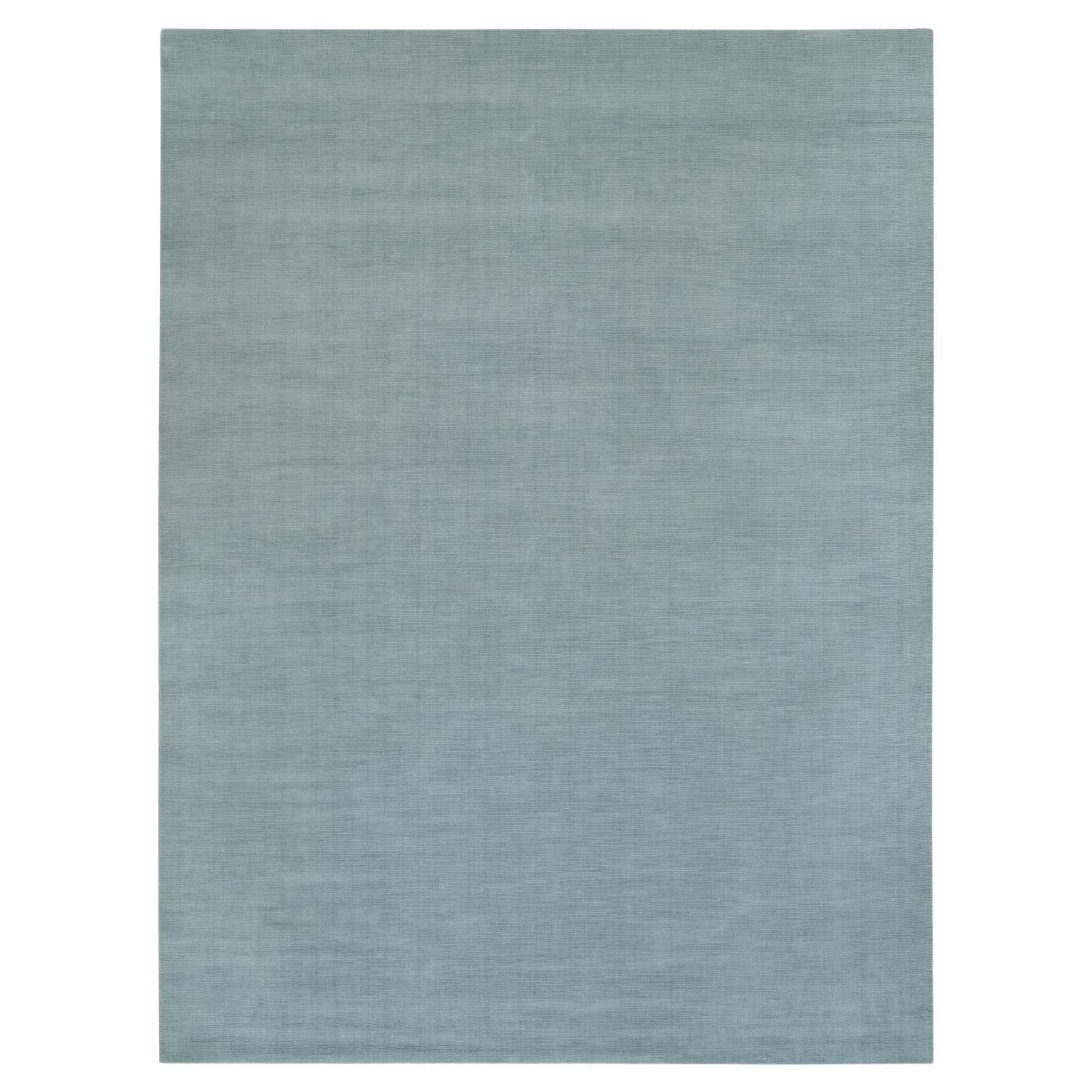 Tappeto orientale in lana e seta vegetale annodato a telaio grigio 9'x11'10" in vendita