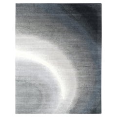 9'x11'10" Gray THE MOONLIGHT Modern Gradation Design 100% Wool Hand Knotted Rug