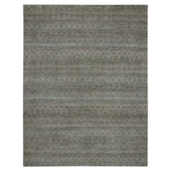 9'x11'10" Green Pure Wool Hand Knotted Kohinoor Herat Pattern Oriental Rug