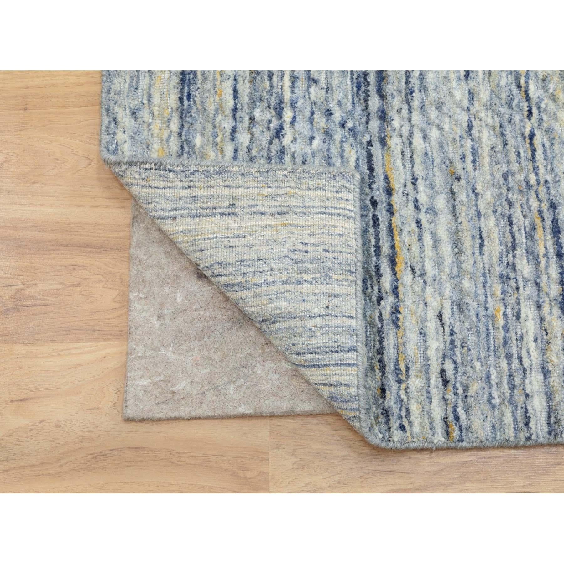 Tissé à la main Tapis transitionnel en laine biologique 9'x11'10