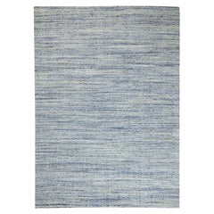 Tappeto di transizione in lana organica 9'x11'10" avorio lavorato a mano con un design strutturato