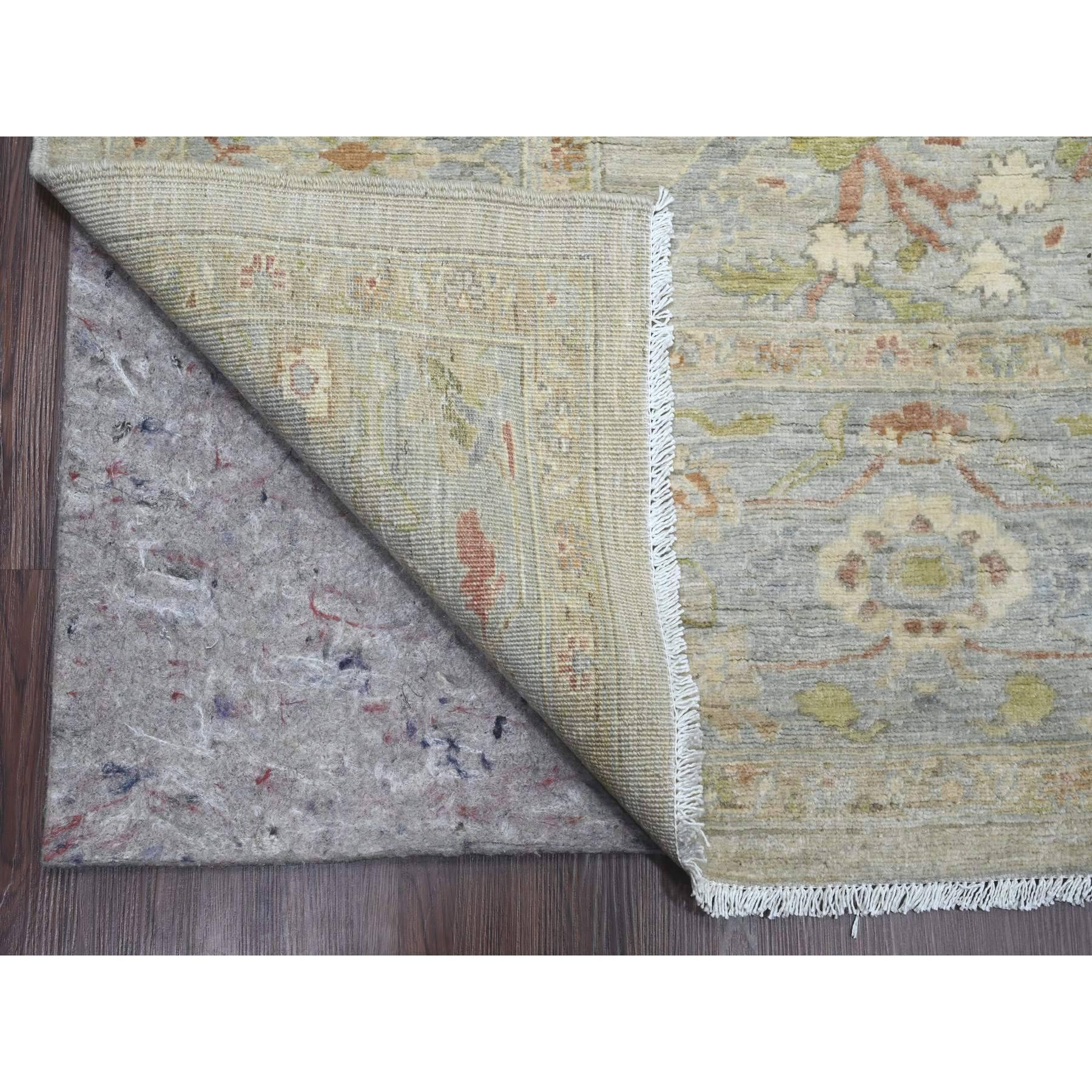 Alfombra oriental de lana Ziegler Mahal con diseño integral anudada a mano, gris niebla, 9'x11'10 Afgano en venta