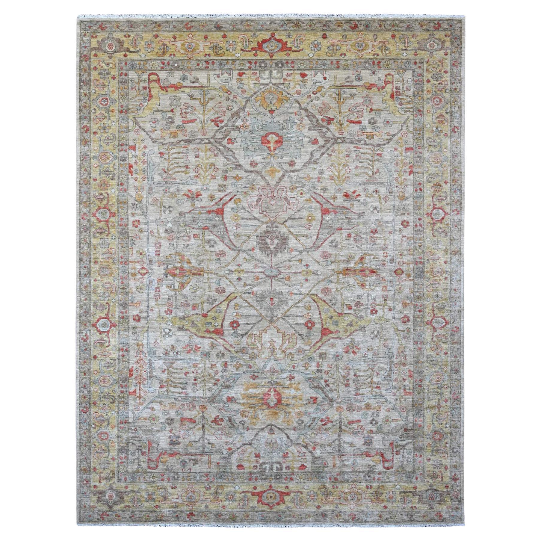 Tappeto in lana annodato a mano 9
x11
10" Oyster Gray Peshawar con Bijar Garus Design