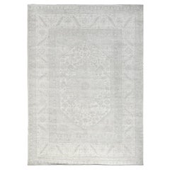 9
x11
10" Perle weiß ausgewaschen Peshawar Heriz Design Hand geknüpft alle Wolle Teppich