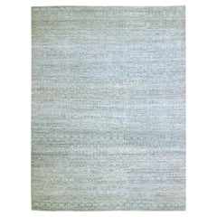 9'x11'10" Silver Blue Kohinoor Herat Geometric Design Hand Knotted Soft Wool Rug