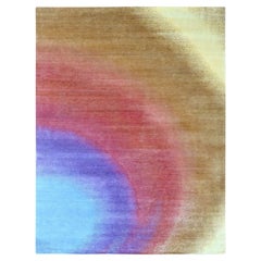 9'x11'10" THE RAINBOW Tappeto moderno a gradazioni di design 100% lana annodato a mano