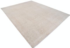 9x11.3 ft Tappeto da giardino in lana turca di grandi dimensioni annodato a mano. Tappeto per il soggiorno