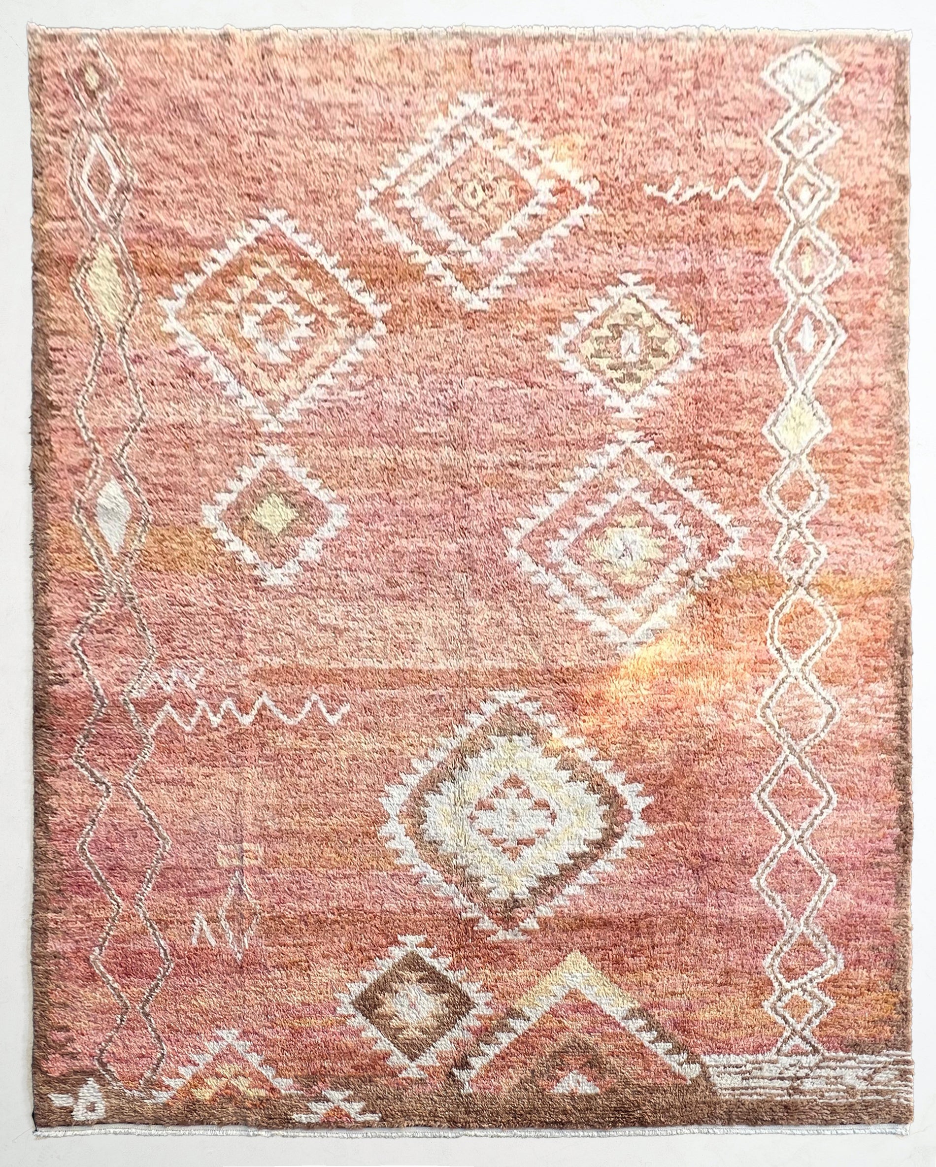 9x11.3 Ft New Handmade Moroccan Design Rug, 100% Wool, Custom Options Available For Sale