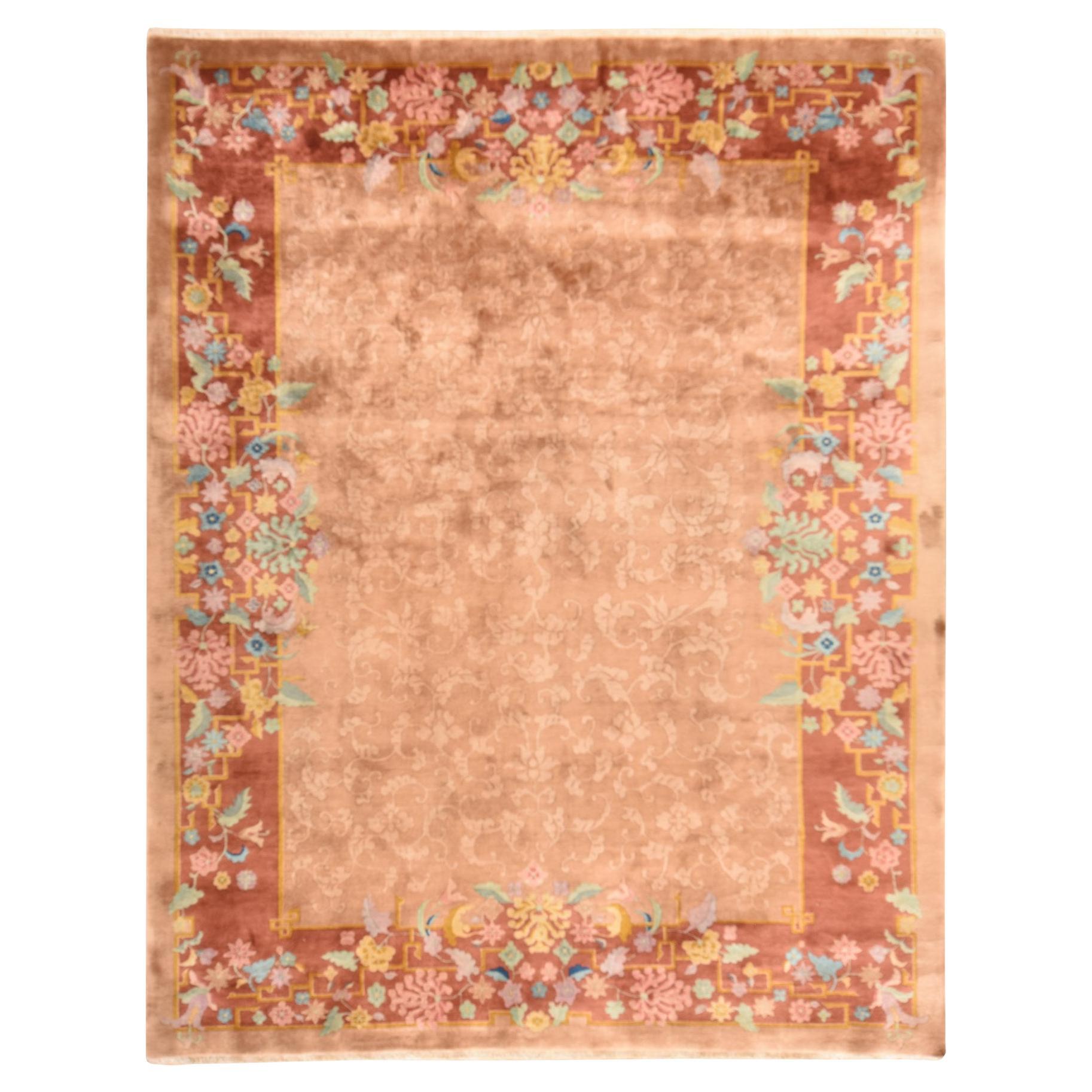 9
x11
5" Marron Antique Chinois Art Deco Nichols Tapis d
Orient en laine nouée à la main