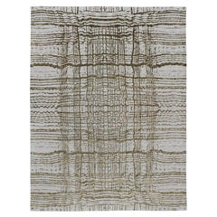 9
x11
7" Gris Tapis oriental jacquard moderne en laine et soie d
art tissé à la main