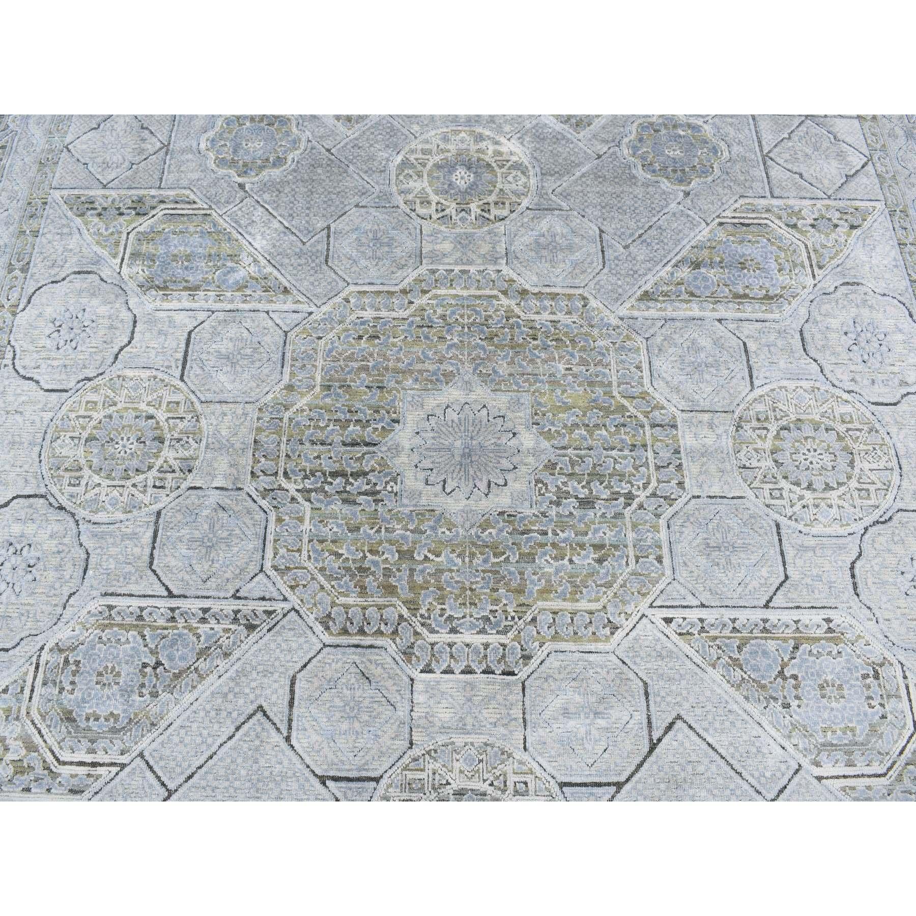 Seta Tappeto orientale annodato a mano 9'x11'7